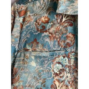 CJ Banks Blue Brown Floral Pattern Jacket Women’s Size 3XL